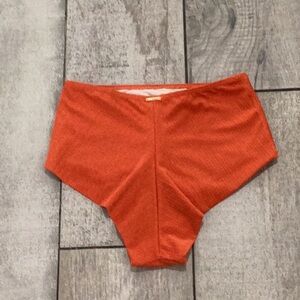 News organge bikini bottom high waisted  size large new